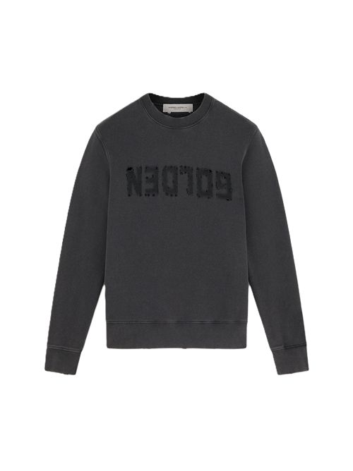 Felpa a maniche lunghe con stampa logo Golden Goose Golden Goose | GMP01223P00064260318 ANTHRACITE